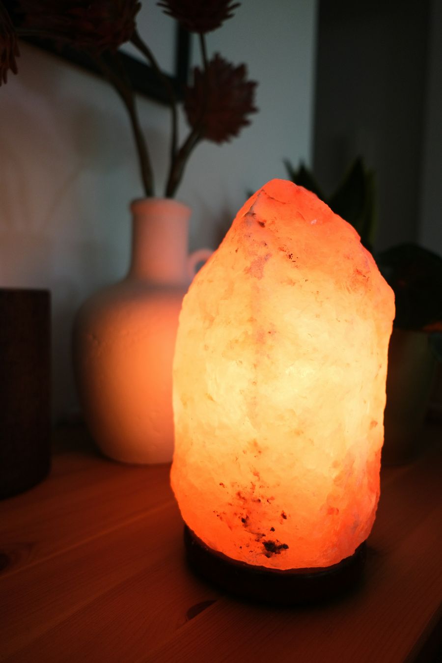 Pink salt decor bowl and candle holder set